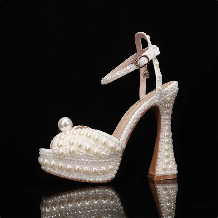 Chaussures à Talons Hauts Avec Pailletes - 14CM Beige / 35