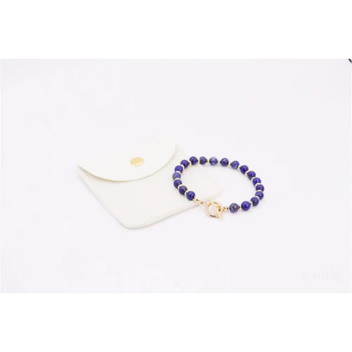 CIRCÉ | Bracelet en Agate mousse et plaqué Or 18 et 24 carats-4