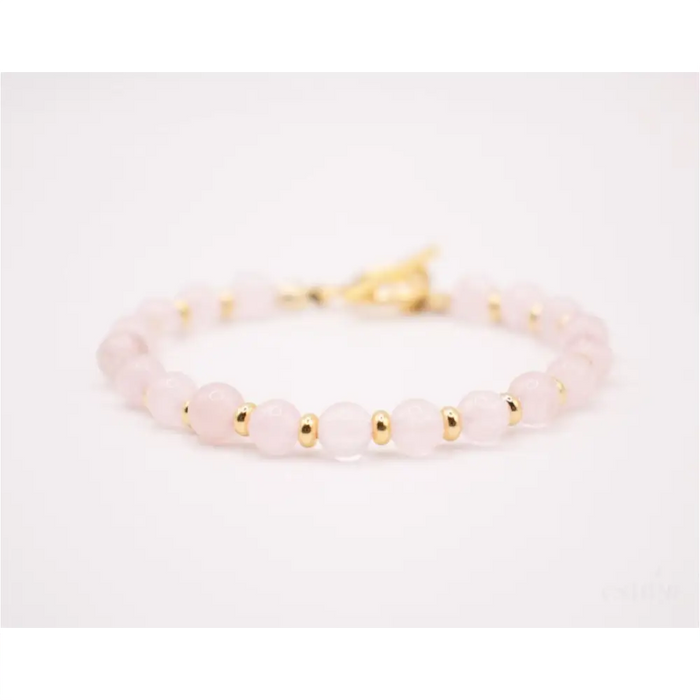 CIRCÉ | Bracelet en Quartz rose et acier inoxydable plaqué Or 18 carats-1