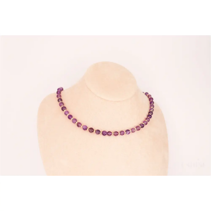 CIRCÉ | Collier en Améthyste et plaqué Or 18 et 24 carats-1