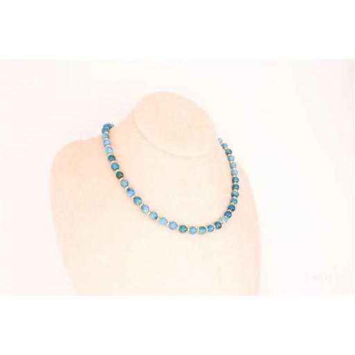 CIRCÉ | Collier en Apatite bleue et plaqué Or 18 et 24 carats-1