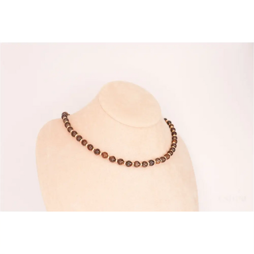 CIRCÉ | Collier en Bronzite et plaqué Or 18 et 24 carats-1