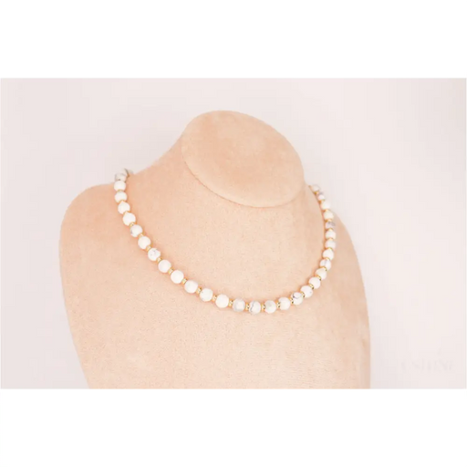 CIRCÉ | Collier en Howlite et plaqué Or 18 et 24 carats-1