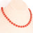 CIRCÉ | Collier en Jaspe rouge et plaqué Or 18 et 24 carats-0