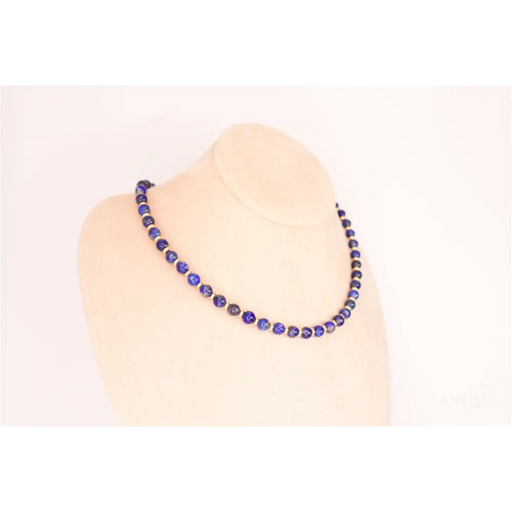 CIRCÉ | Collier en Lapis lazuli et plaqué Or 18 et 24 carats-1