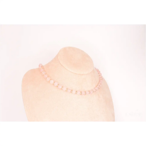 CIRCÉ | Collier en Quartz rose et plaqué Or 18 et 24 carats-1