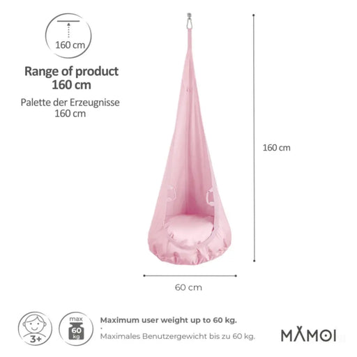 MAMOI® Cocon hamac pour enfant, Fauteuil suspendu pour bebe, Balançoire thérapeutique de coton, Balancoire sensorielle interieur, Jeu sensoriel autisme-1