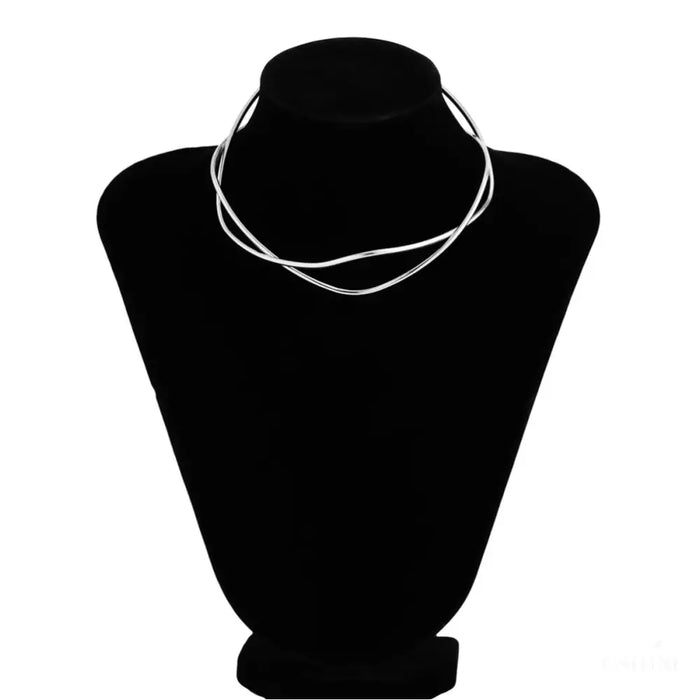 Collier Géométrique Métallique Cool et Doux au Style