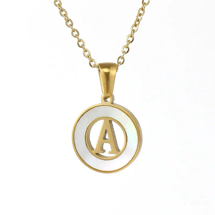 Collier Lettre Acier Inoxydable Chaîne Incluse - A - Bijoux