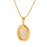 Collier Luxe Opale Blanche Ovale Or 18K - Doré - Bijoux