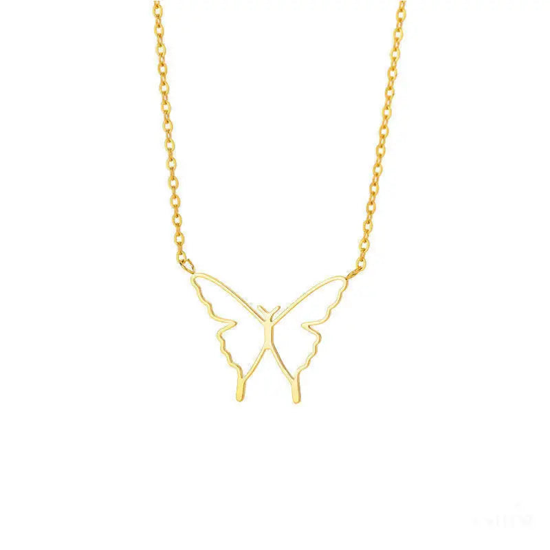 Collier papillon en acier inoxydable elegant - Doré - Bijoux