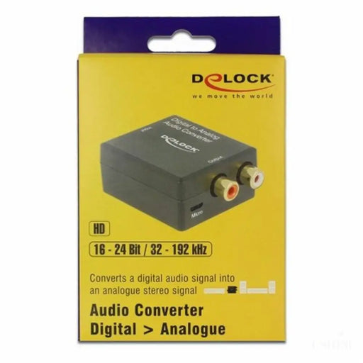 Convertisseur audio DELOCK Toslink - RCA Noir-1