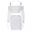 Crop Top Et Jupe style Encoulures - Blanc / L - Ensemble 2