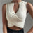 Crop Top Motif Coulures Verticales - Haut Femme