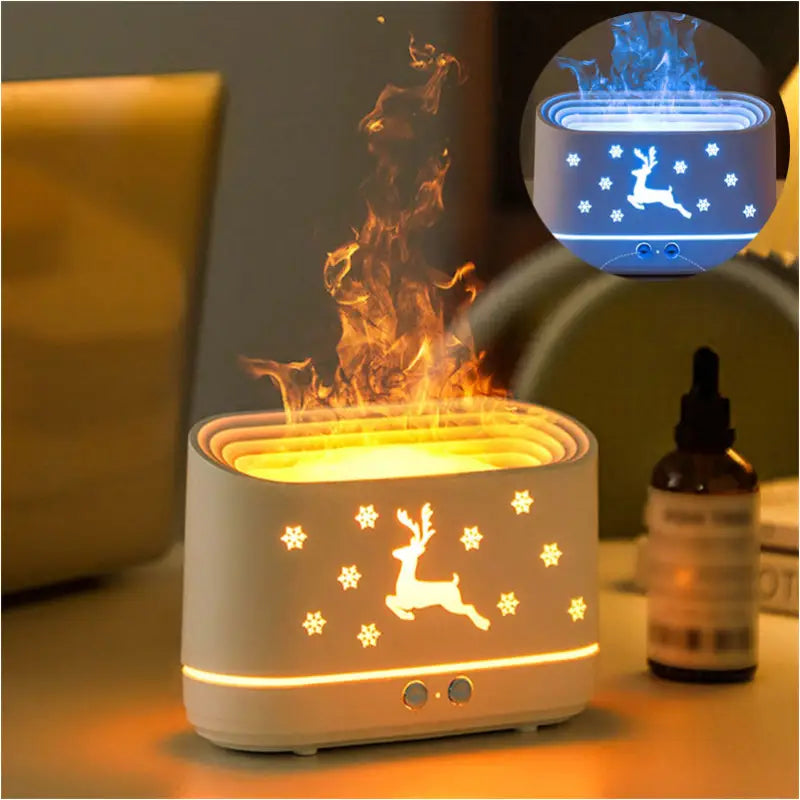 Diffuseur humidificateur à flamme d’élan - White / USB