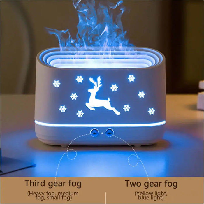 Diffuseur humidificateur à flamme d’élan - White / USB