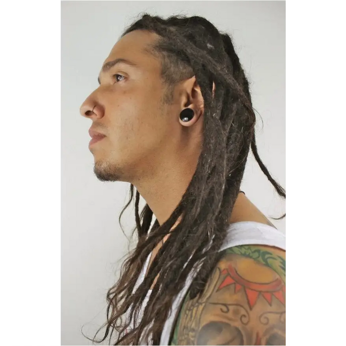 Dreadlocks châtain foncé cheveux Européens largeur 0,8 cm x 10 dreads par paquet-2