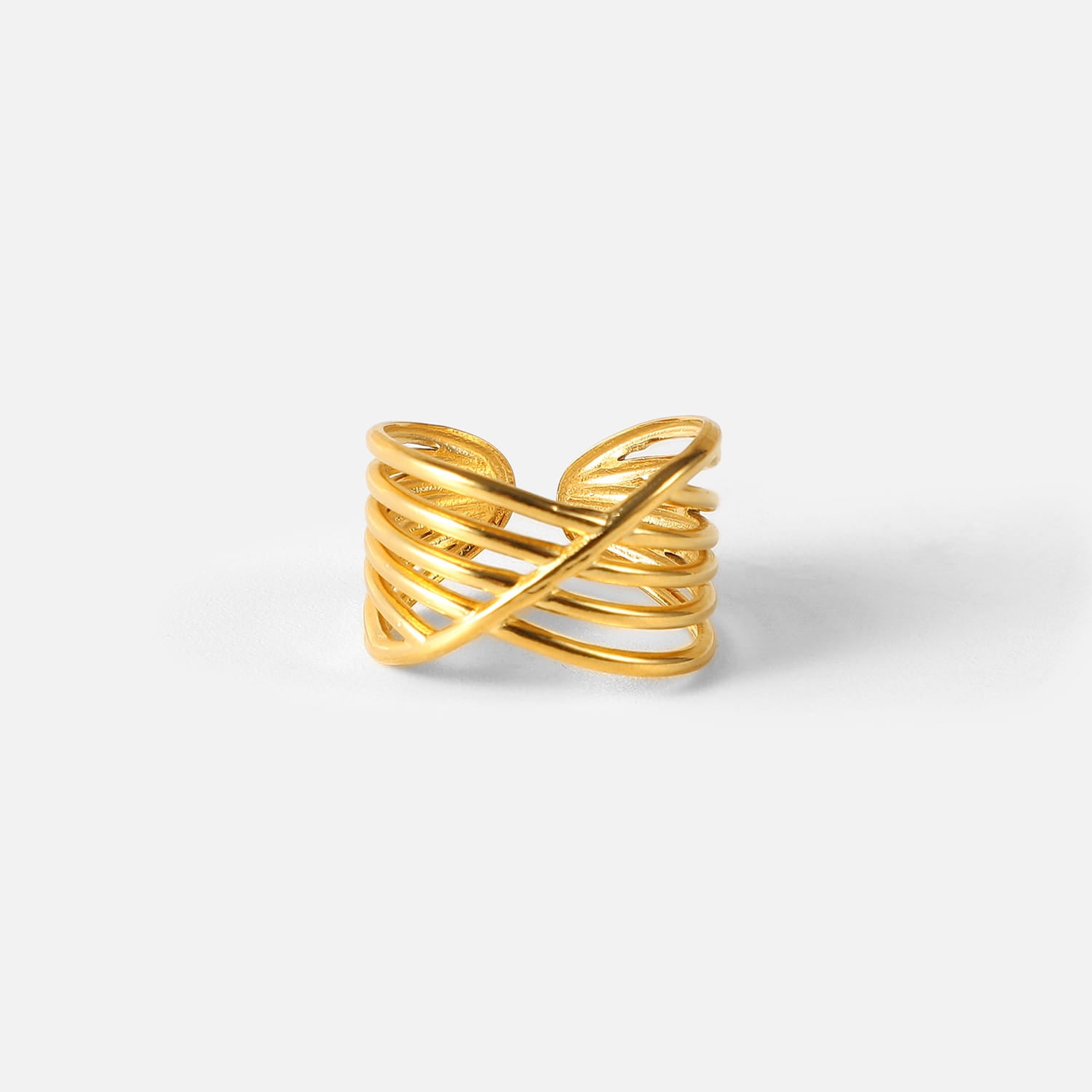 Bague en Acier Inoxydable 18K - Style Ins Fashion