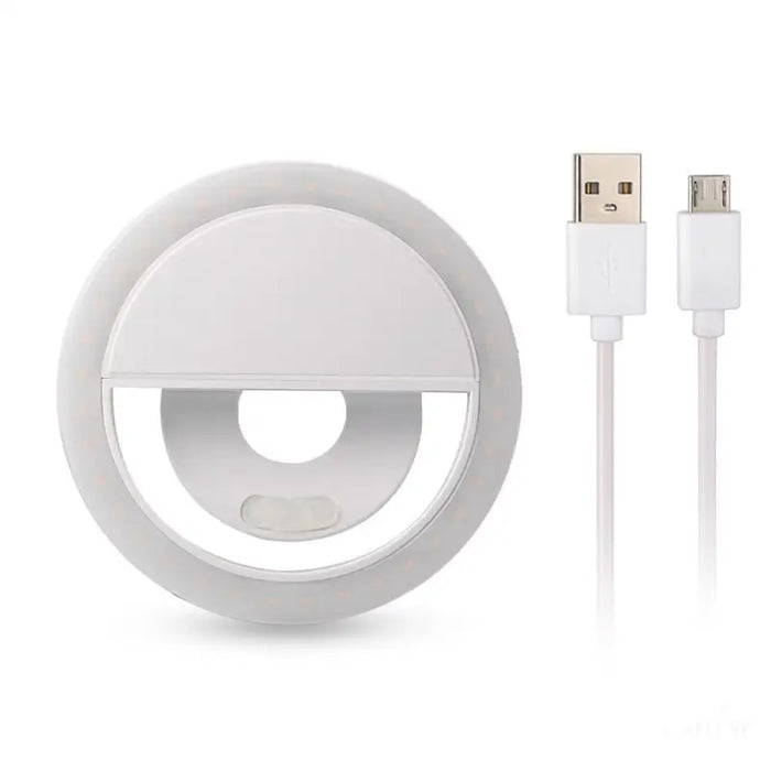 Éclat Mobile: Mini Ring Ligth Pour Téléphone - Blanc