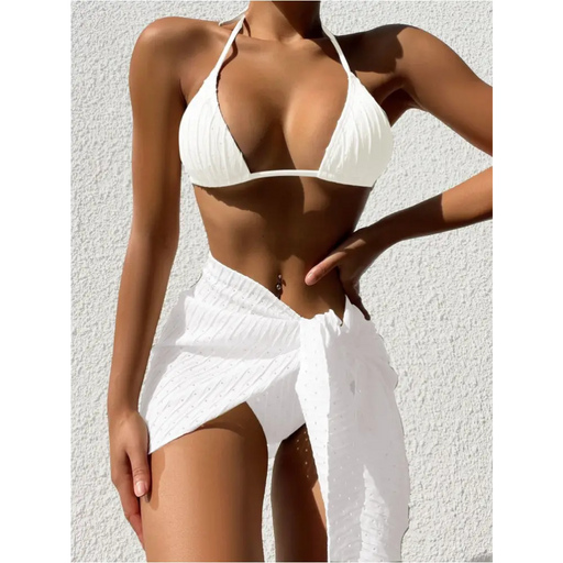 Ensemble Bikini Échancré - Blanc / L - Bikini 2 pièces