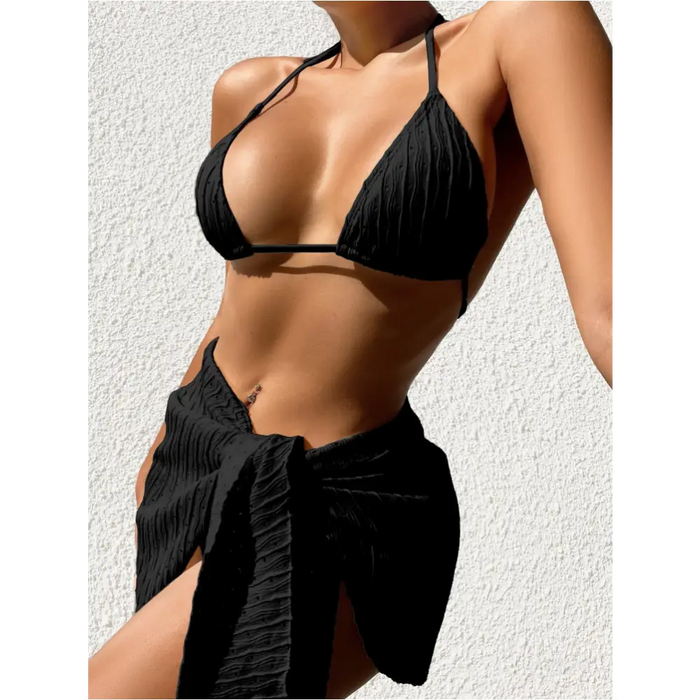 Ensemble Bikini Échancré - Noir / L - Bikini 2 pièces