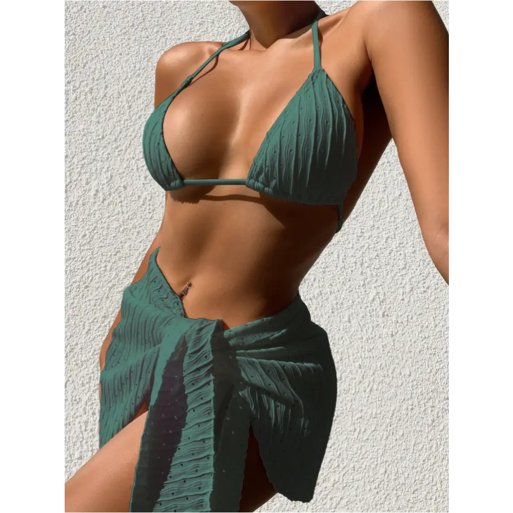 Ensemble Bikini Échancré - Vert Olive / L - Bikini 2 pièces