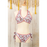 Ensemble de bikini dos nu à nœud floral rouge avec joint torique-6