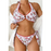 Ensemble de bikini dos nu à nœud floral rouge avec joint torique-5