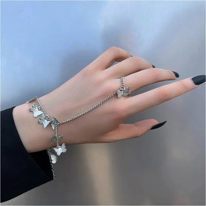 Ensemble de Bracelet à Chaîne avec Pendentif à Franges