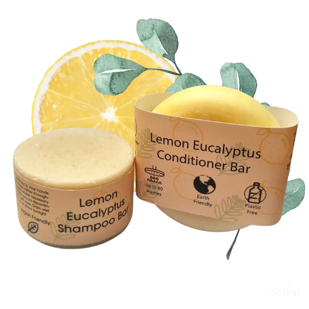 Ensemble Shampoing et Après-Shampoing Barre au Citron et Eucalyptus-0