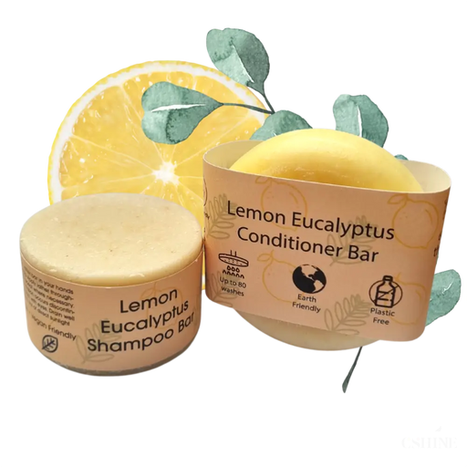 Ensemble Shampoing et Après-Shampoing Barre au Citron et Eucalyptus-0