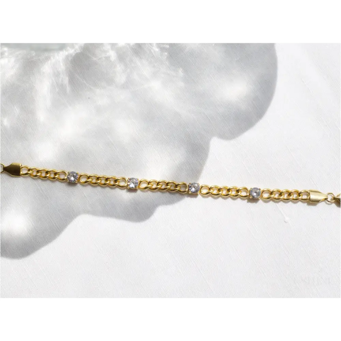 Esdras - Cuban Curb Chain Crystal Bracelet-3