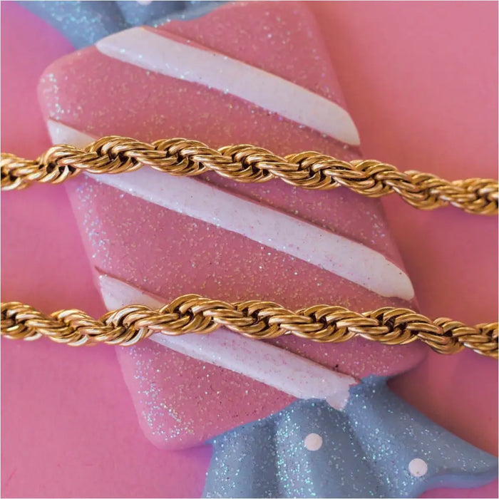 Esmeralda - 8mm Twist Bracelet Gold-3