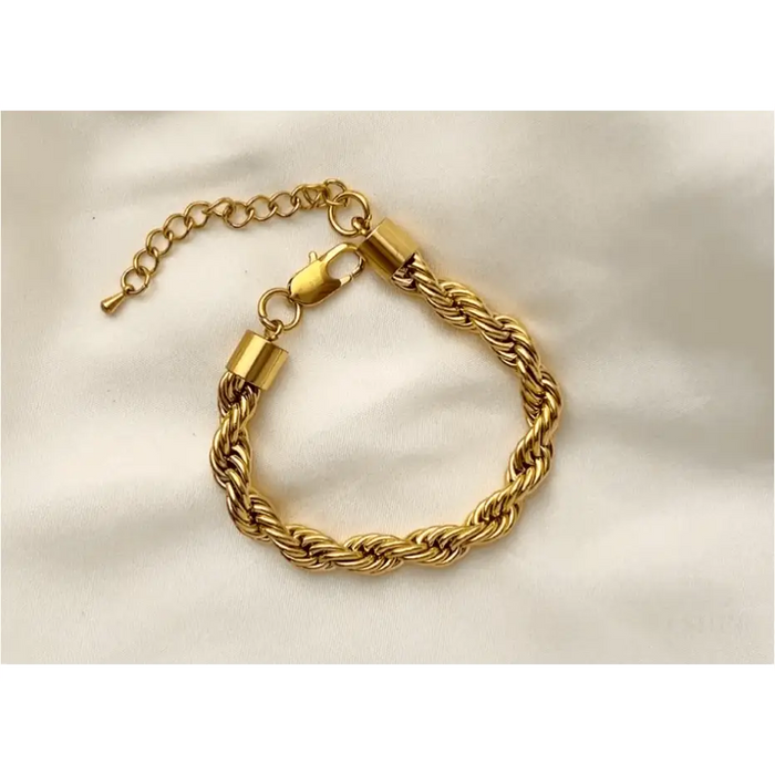 Esmeralda - 8mm Twist Bracelet Gold-10