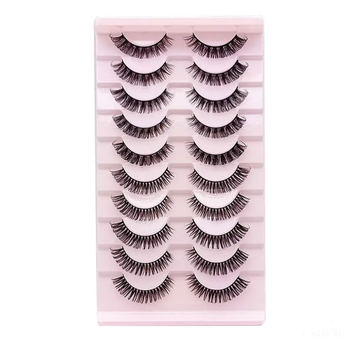 Faux Cils recourbés Style Russe - 10 Pairs Of Curly Hair