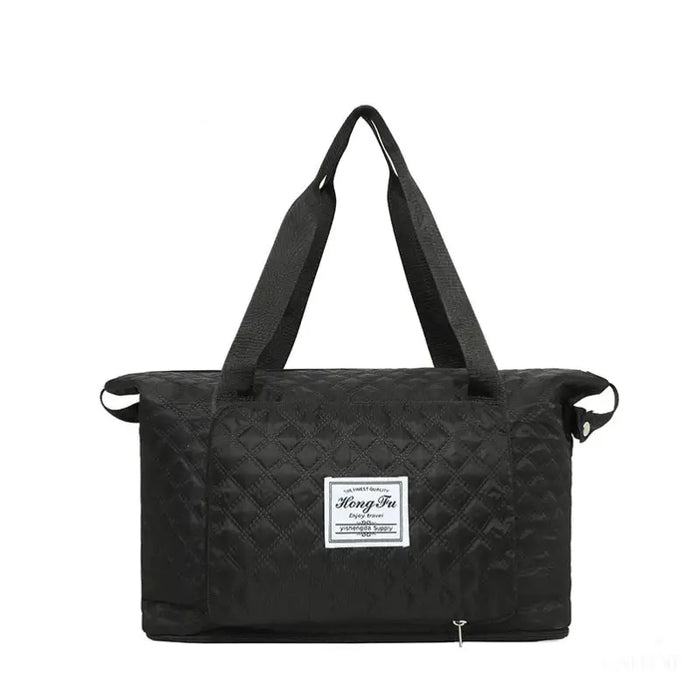 Foldable Travel Duffle Bag With Rhombus Sewing Design Large