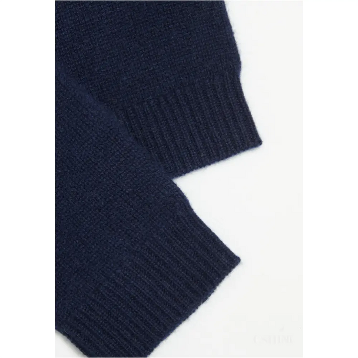 Gants en cachemire 4 fils bleu marine-2