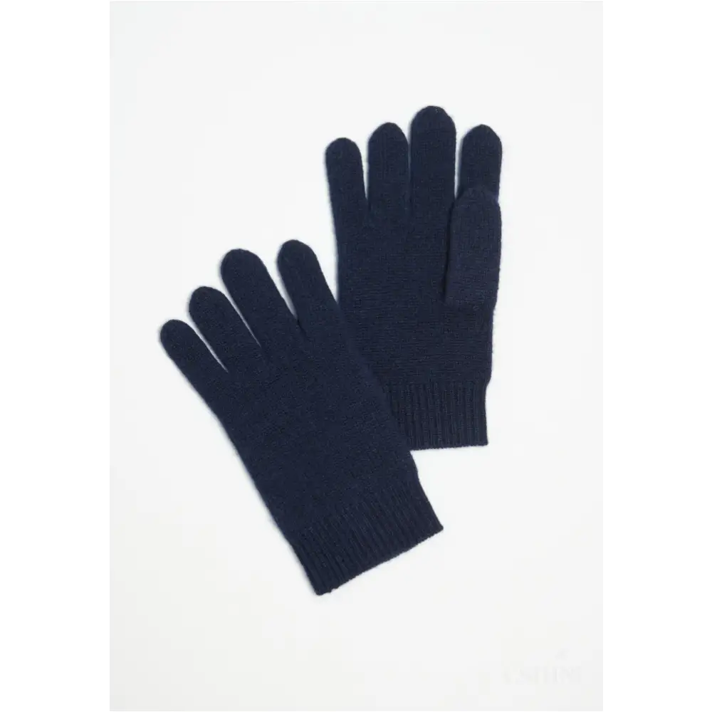 Gants en cachemire 4 fils bleu marine-0