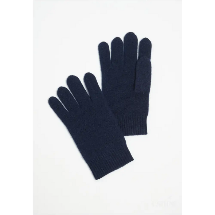 Gants en cachemire 4 fils bleu marine-0