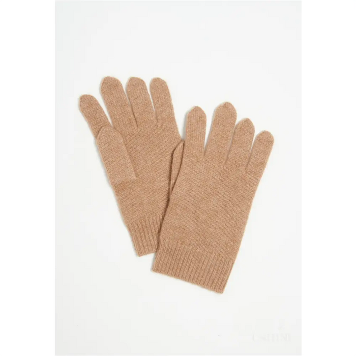 Gants en cachemire 4 fils camel-0