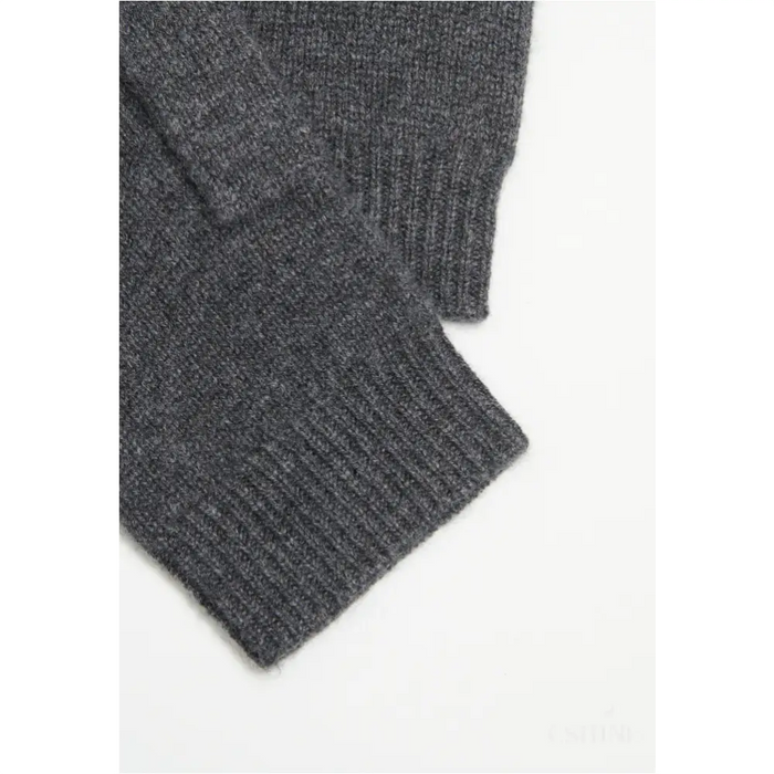 Gants en cachemire 4 fils gris anthracite-2