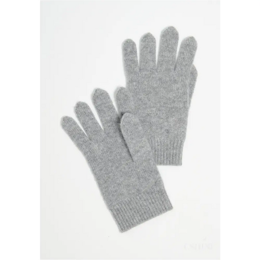 Gants en cachemire 4 fils gris clair-0