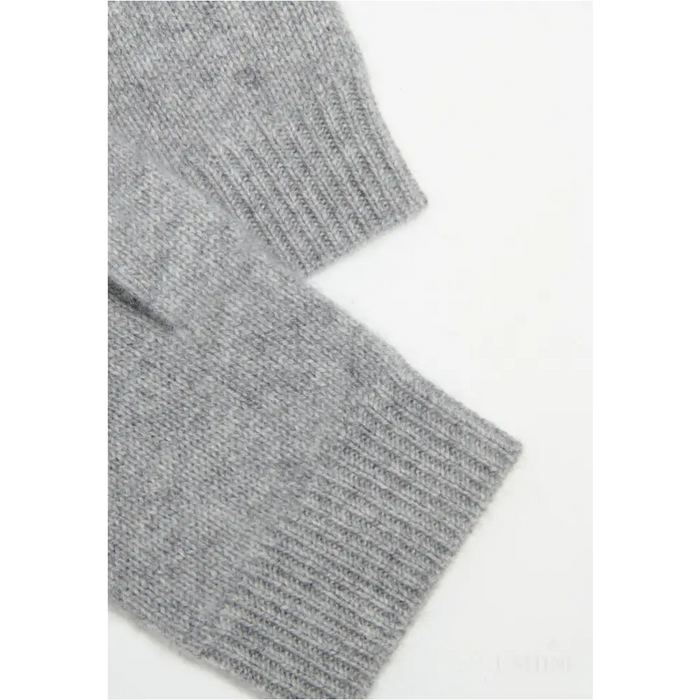 Gants en cachemire 4 fils gris clair-2