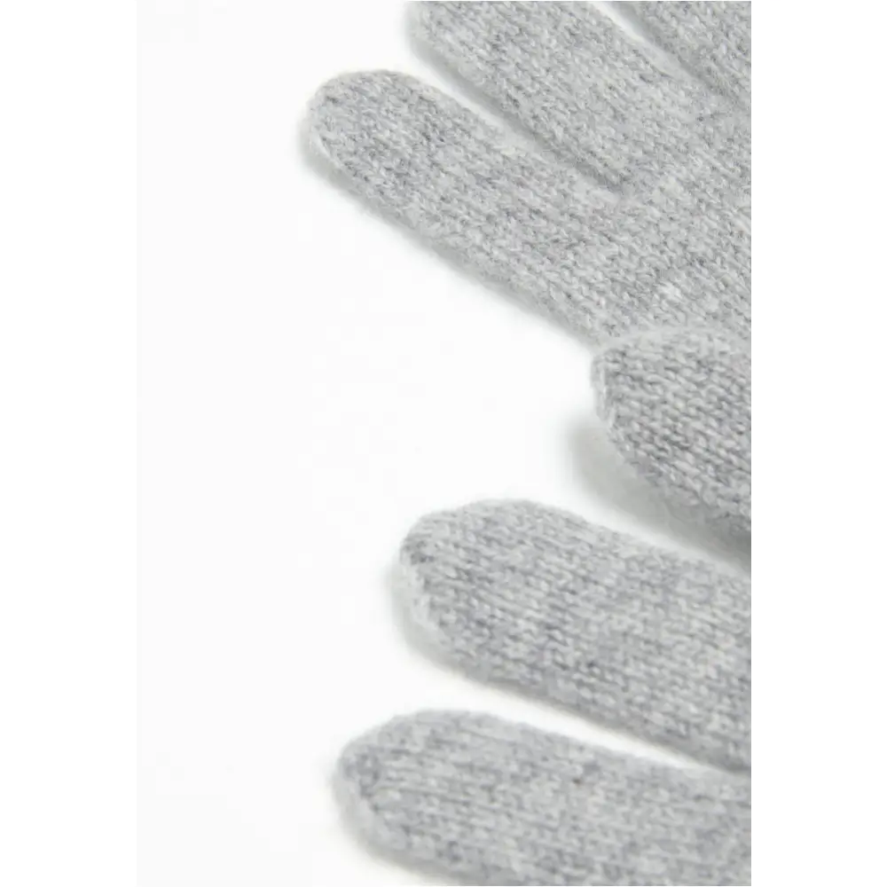 Gants en cachemire 4 fils gris clair-1