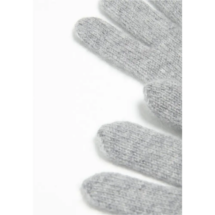 Gants en cachemire 4 fils gris clair-1