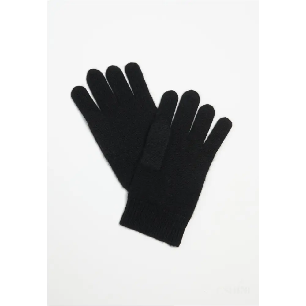 Gants en cachemire 4 fils noir-0