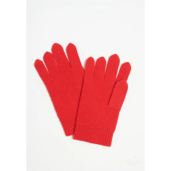 Gants en cachemire 4 fils rouge-0