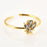 Geneve - Honey Bee Crystal Stacking Ring-2