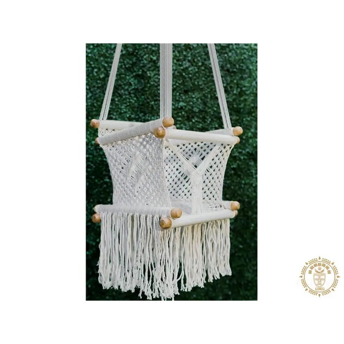 Hamac bebe macrame Ecru 2