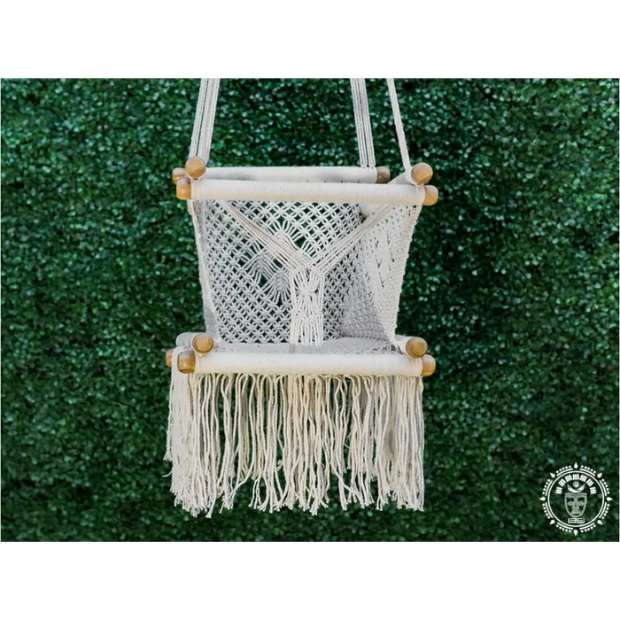 Hamac bebe macrame Ecru 1